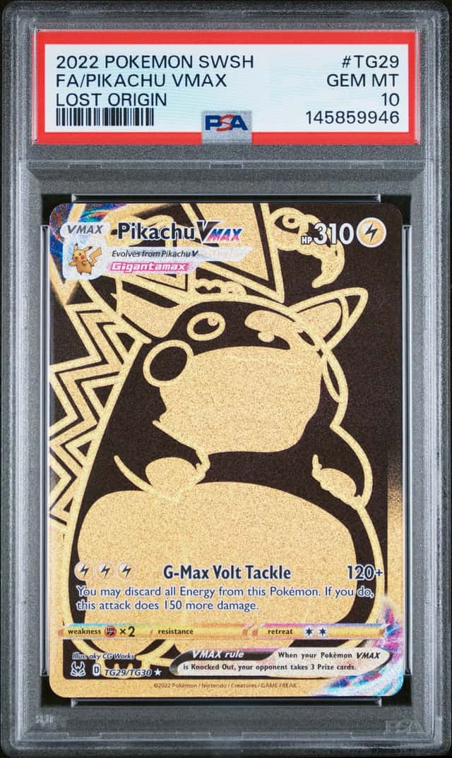 2022 Pokemon SWSH Lost Origin Pikachu VMAX Trainer Gallery #TG29/TG30 PSA 10
