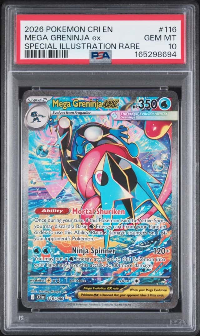 2026 POKEMON CRI EN SPECIAL ILLUSTRATION RARE #116 MEGA GRENINJA EX PSA 10