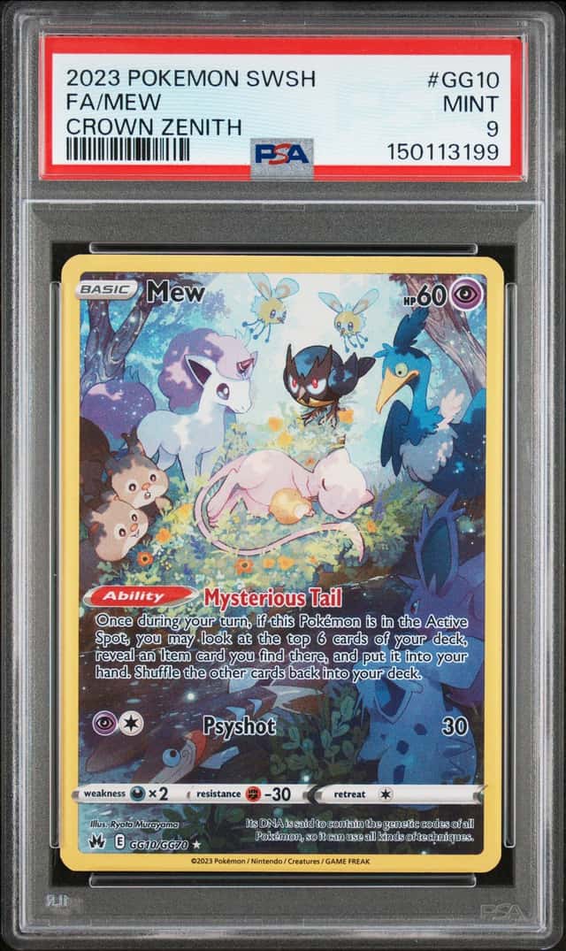 2023 Pokemon SWSH Crown Zenith Mew Galarian Gallery #GG10/GG70 PSA 9