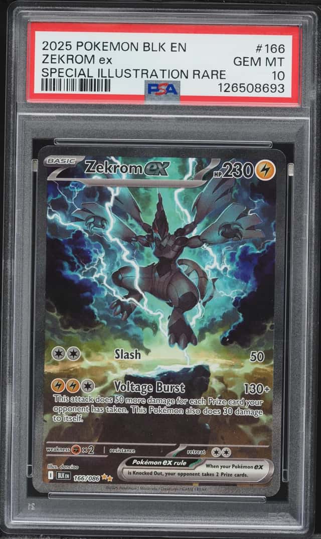 2025 Pokemon Scarlet & Violet Black Bolt SIR Zekrom ex #166 PSA 10 GEM MINT
