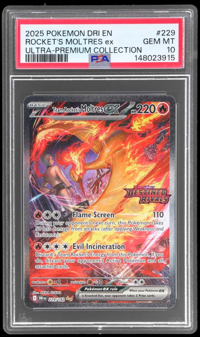 2025 Pokemon Scarlet and Violet Destined Rivals Ultra Premium Collection Team Rocket’S Moltres Ex #229