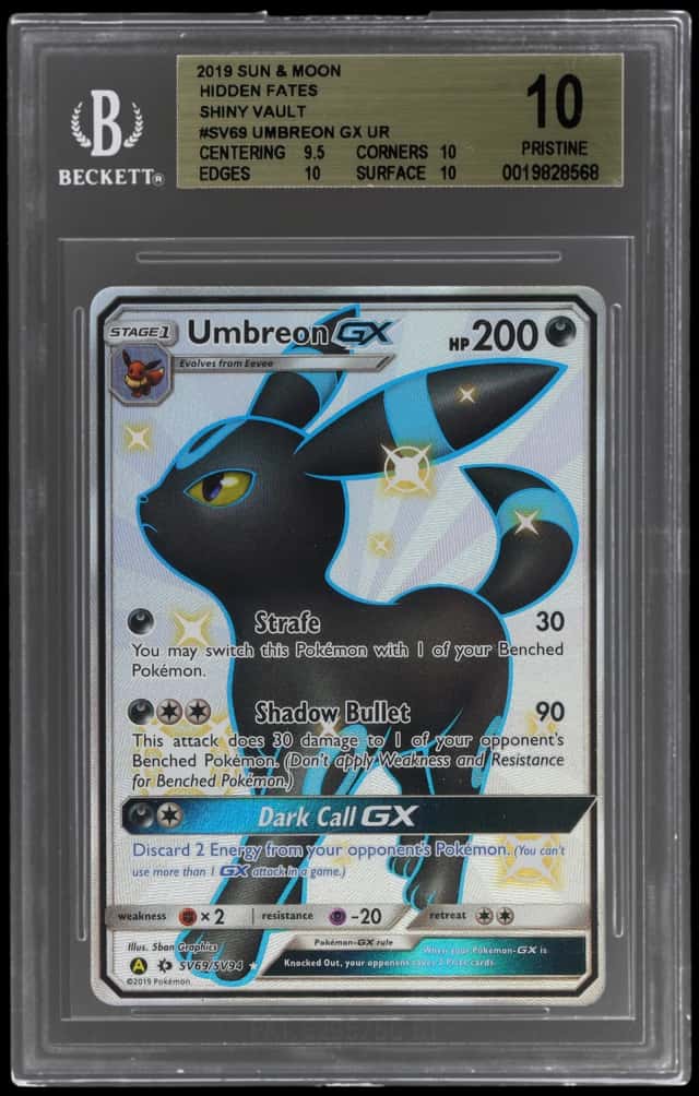 2019 Pokemon Sun and Moon Hidden Fates Shiny Vault Umbreon Gx #SV69