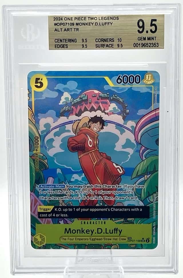 Monkey.D.Luffy (TR) OP07-109 Two Legends Foil BGS 9.5 Treasure Rare