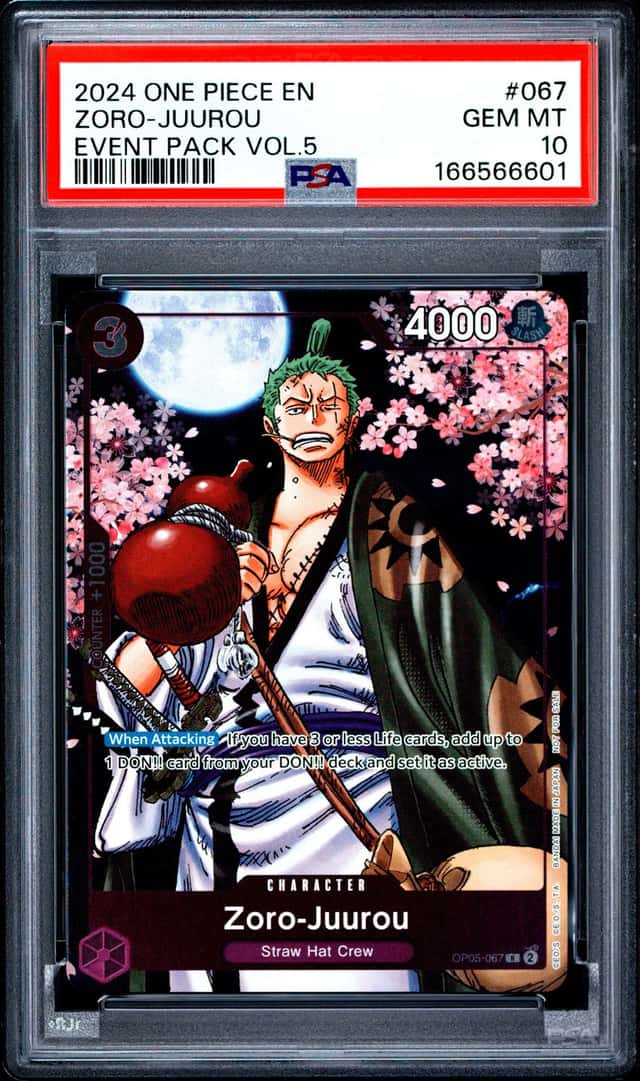 One Piece Event Vol. 5 Volume Zoro Juurou #067 PSA 10 GEM MINT