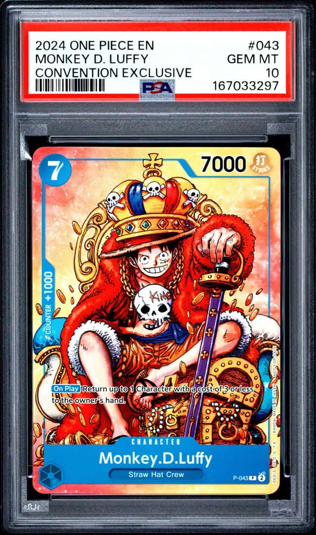 2024 ONE PIECE PROMOS CONVENTION EXCLUSIVE #043 MONKEY D. LUFFY PSA 10