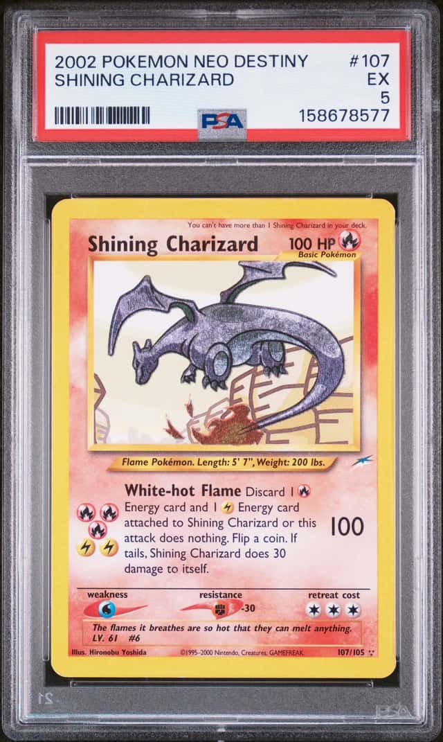 2002 Pokemon Neo Destiny #107 Shining Charizard PSA 5 EX