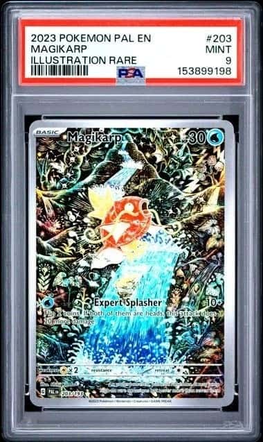 2023 POKEMON PAL EN-PALDEA EVOLVED ILLUSTRATION RARE #203 MAGIKARP PSA 9
