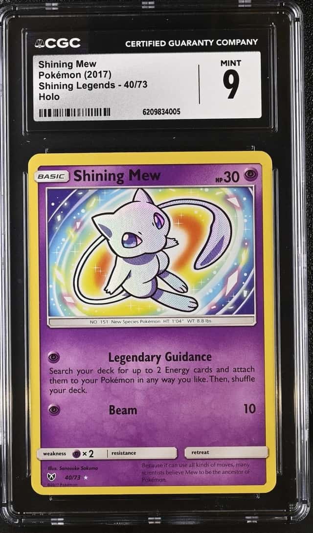 Pokemon Shining Mew Shining Legends 40/73 Holo CGC 9 Mint
