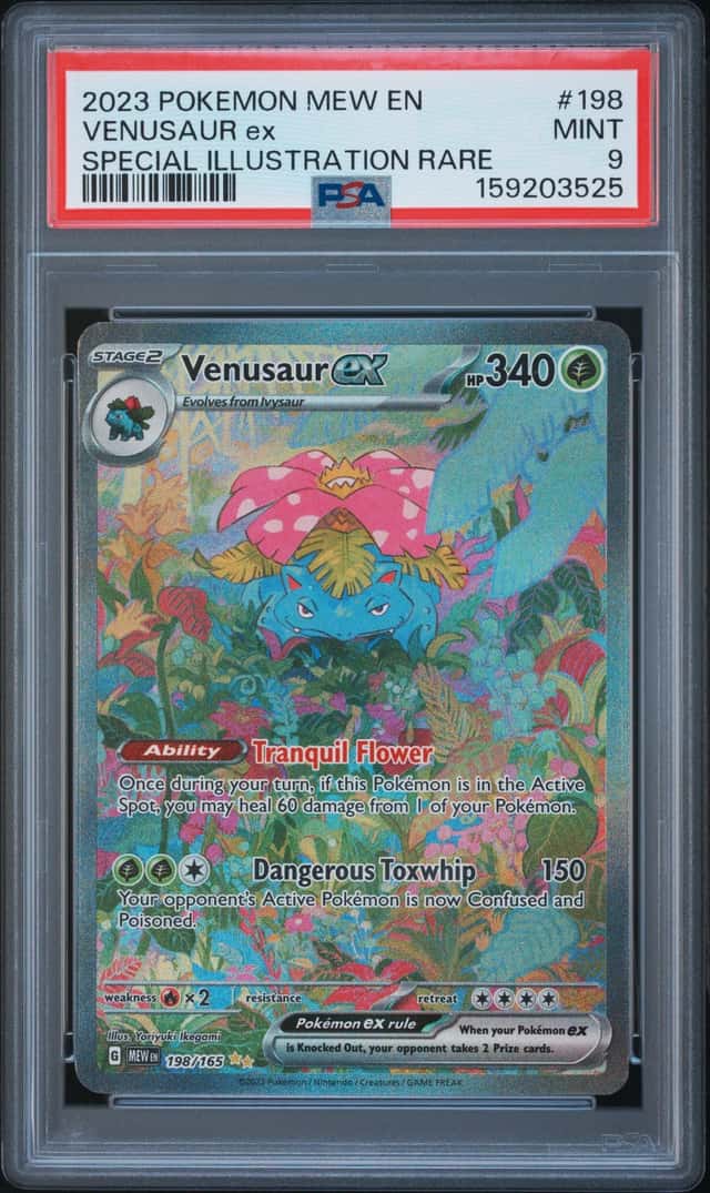 Pokemon TCG Venusaur ex 198/165 SV 151 SIR Holo PSA 9 English 2023