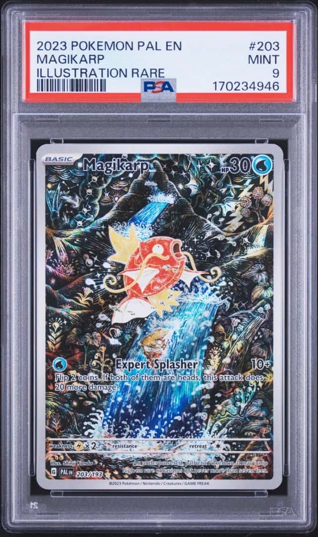 2023 POKEMON PAL EN-PALDEA EVOLVED ILLUSTRATION RARE #203 MAGIKARP PSA 9