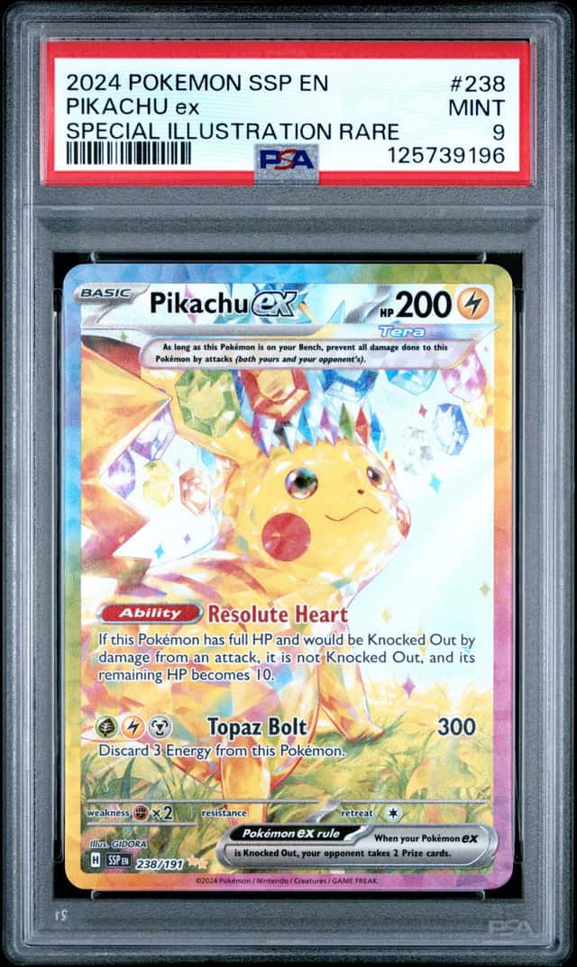 Pikachu Ex 2024 Pokemon Surging Sparks # 238 SIR PSA 9 Gold English EN USA