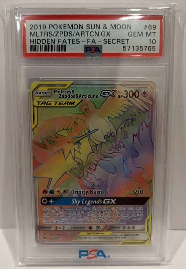2019 POKEMON SUN & MOON HIDDEN FATES #69 MLTRS/ZPDS/ARTCN.GX FA-SECRET PSA 10