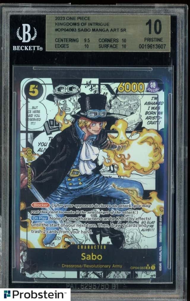 2023 One Piece Kingdoms of Intrigue OP04083 Sabo Manga Alt Art BGS 10 PRISTINE