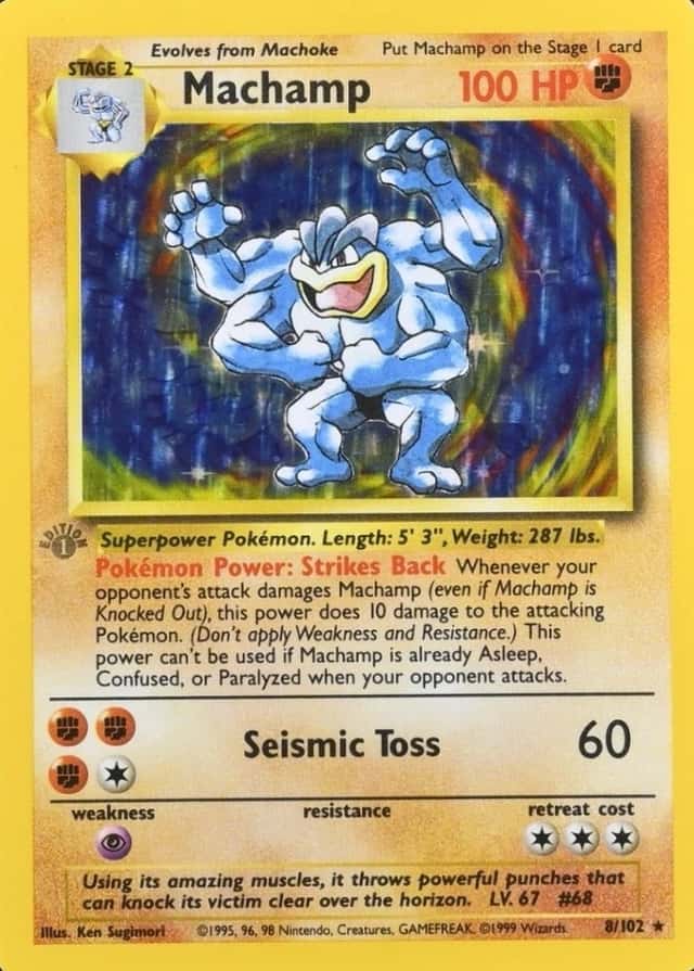 Holo · 1st Edition · Gray Stamp