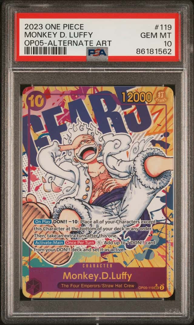 2023 One Piece OP-05 Awakening of the New Era Alternate Art #OP05-119 Monkey D. Luffy - PSA GEM MT 10
