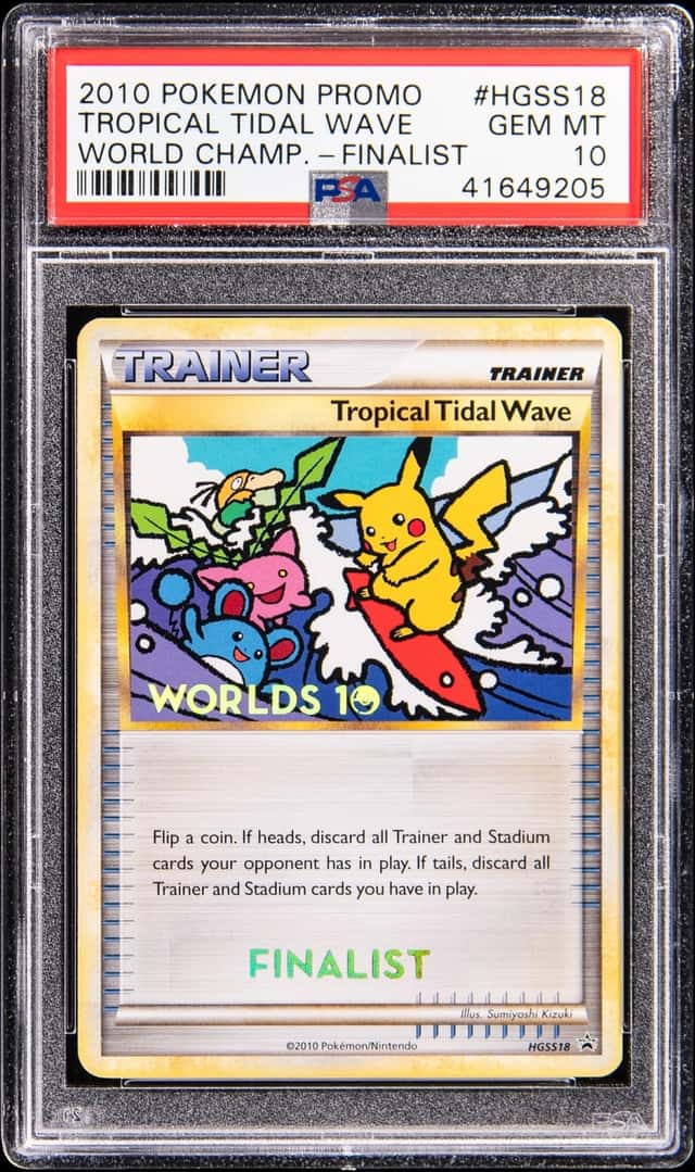 2010 Pokemon Promo World Championships Finalist #HGSS18 Tropical Tidal Wave - PSA GEM MT 10