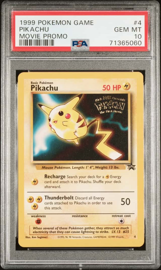 1999 Pokemon Movie Promo #4 Pikachu - PSA GEM MT 10