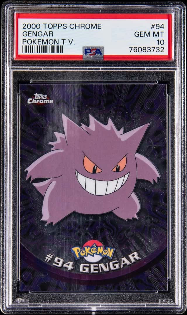 2000 Topps Chrome Pokemon TV #94 Gengar - PSA GEM MT 10