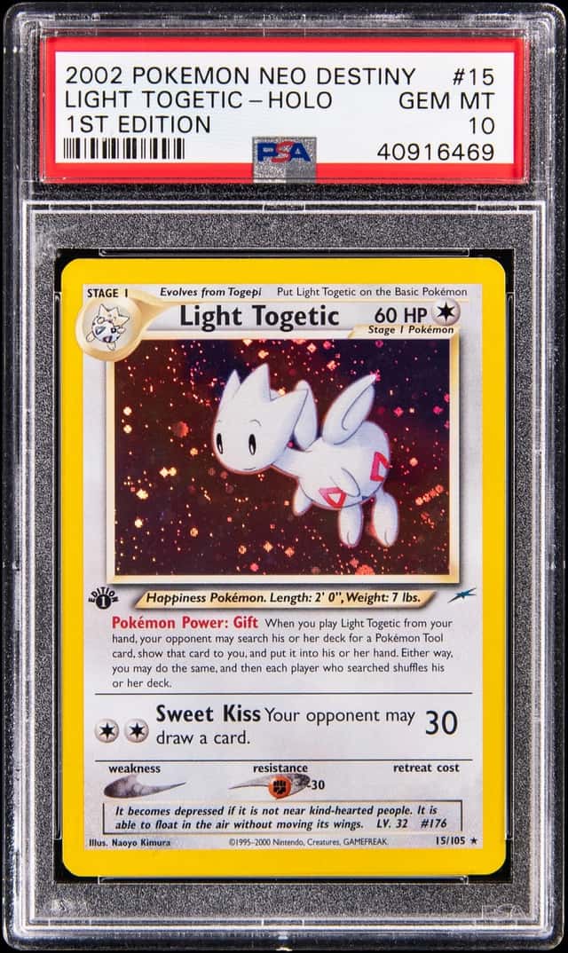 2002 Pokemon Neo Destiny 1st Edition Holo #15 Light Togetic - PSA GEM MT 10