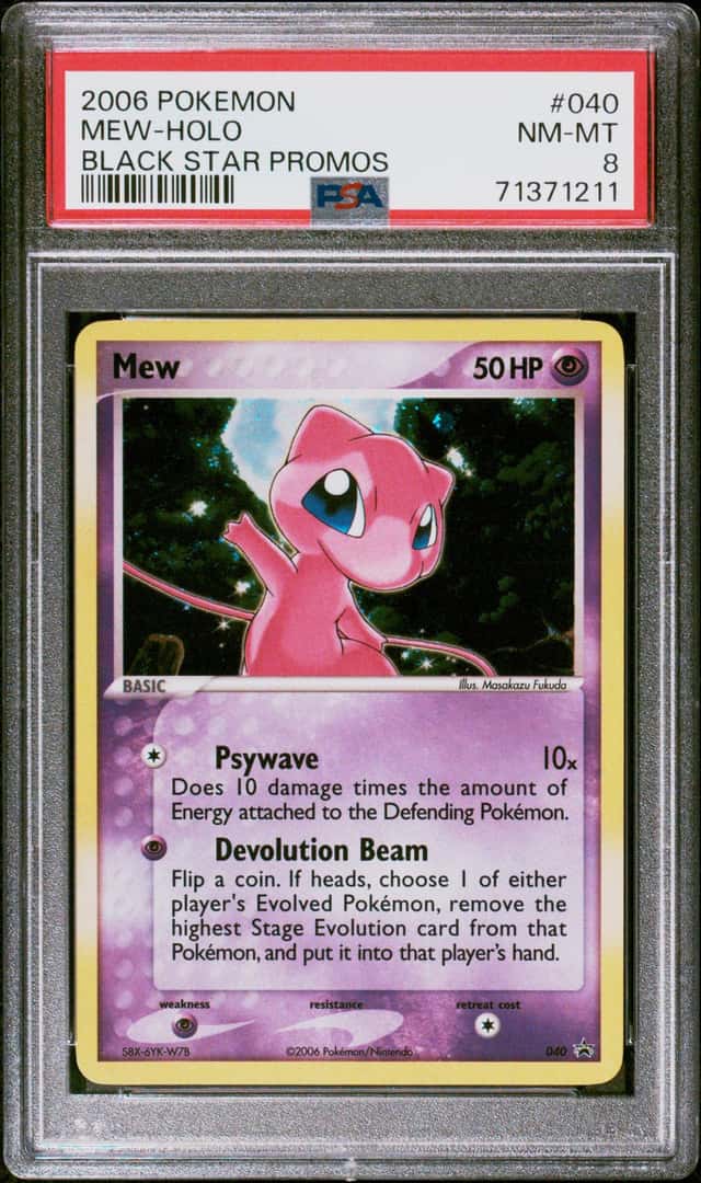 2006 Pokemon Black Star Promo Holo #040 Mew - PSA NM-MT 8