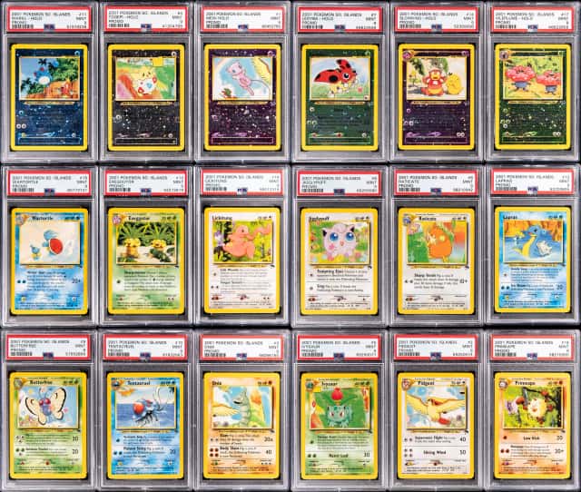 2001 Pokemon Southern Islands Promo PSA MINT 9 Complete Set (18) - Featuring Mew, Togepi, Slowking Holo Cards
