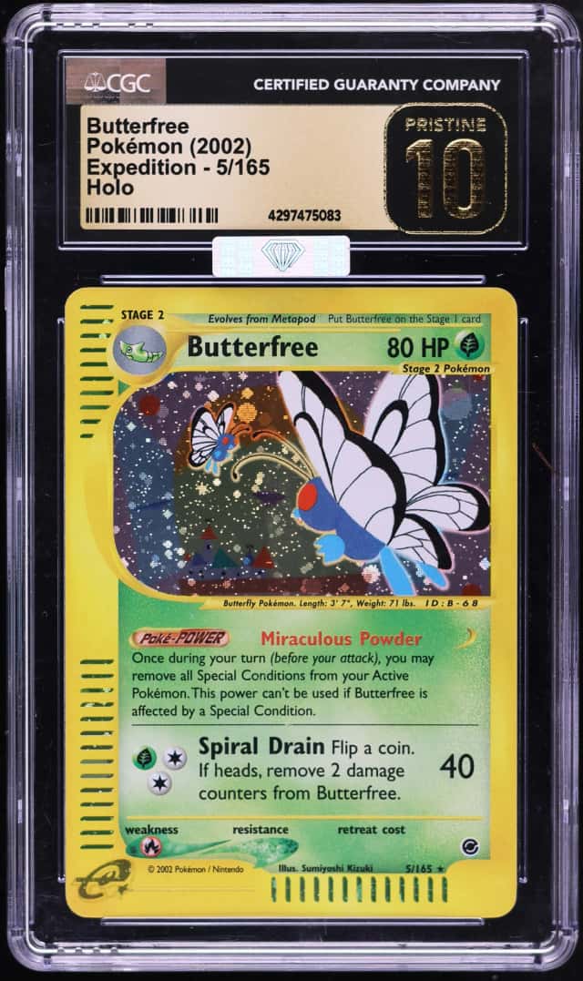 2002 Pokemon Expedition Holo Butterfree #5 MBA CGC 10 PRISTINE