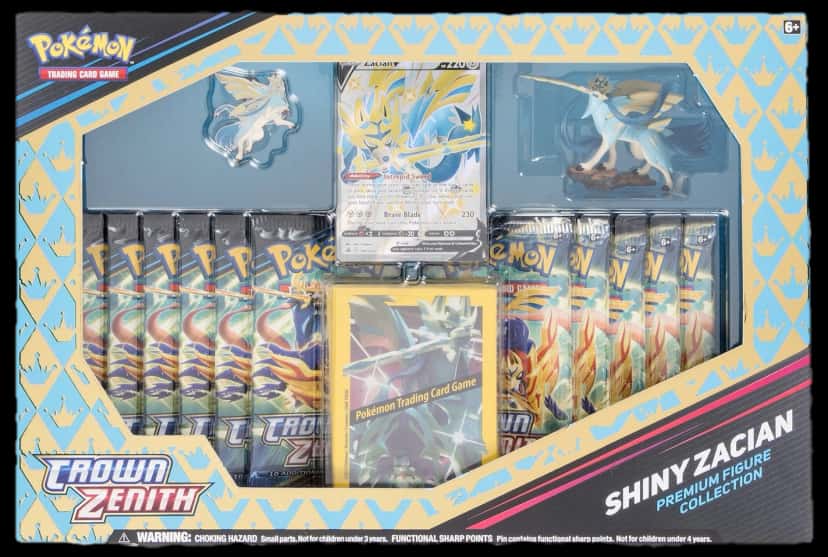 Crown Zenith Shiny Zamazenta & Shiny Zacian Premium Figure Collection collection box