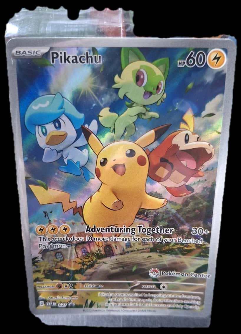 Paldea Evolved Pikachu 027 Promo sealed promo card [pokemon_center]