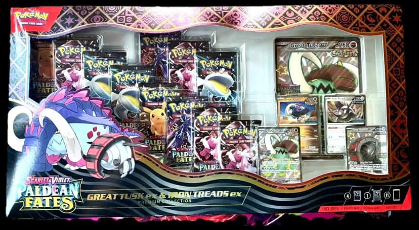 Paldean Fates Great Tusk & Iron Treads Premium Collection collection box