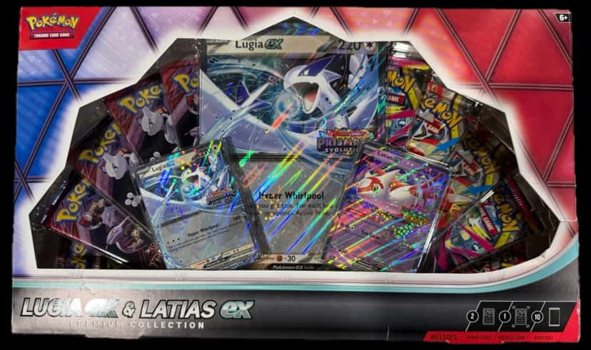 Prismatic Evolutions Lugia & Latias Premium Collection collection box
