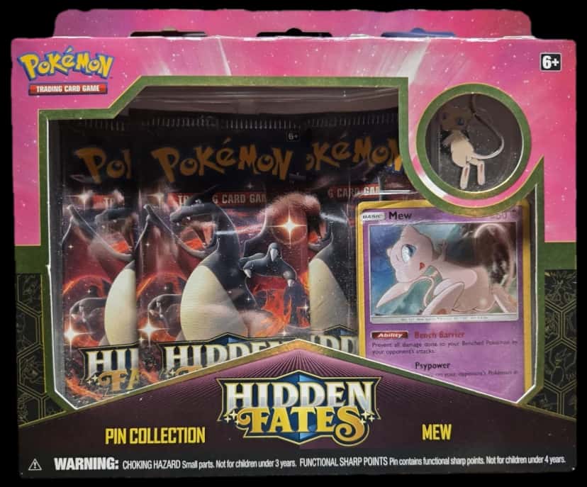 Hidden Fates Mew Pin Collection collection box