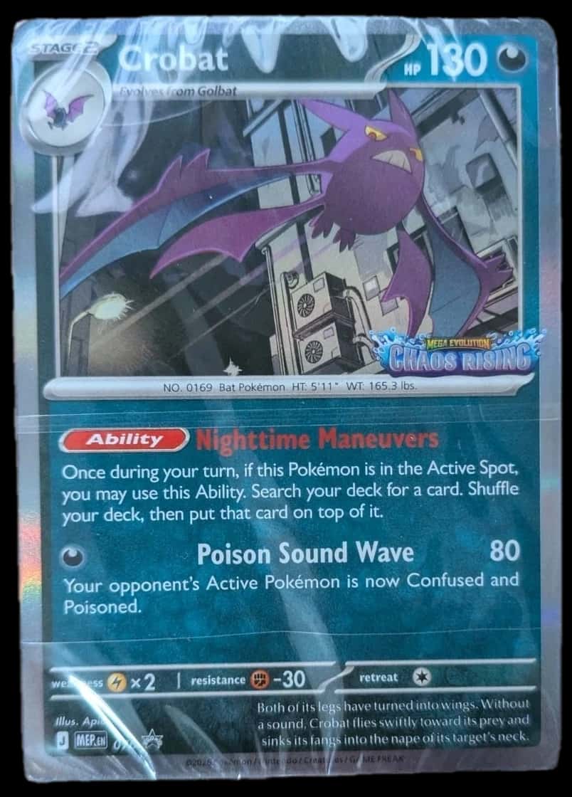Chaos Rising Crobat Prerelease Promo sealed promo card