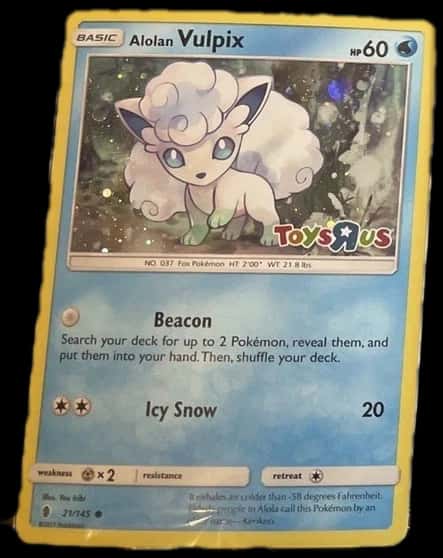 Sun & Moon Alolan Vulpix Toys R Us Promo 21/145 sealed promo card [toys_r_us]