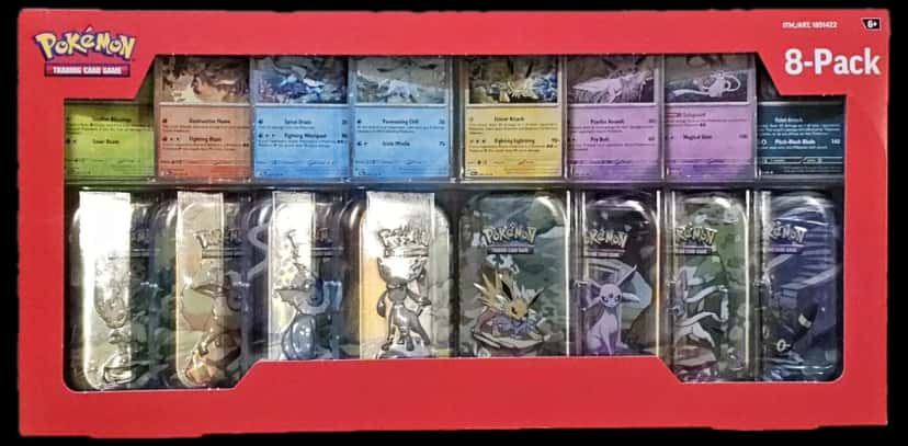 Prismatic Evolutions Mini Tin Collection collection box [costco]
