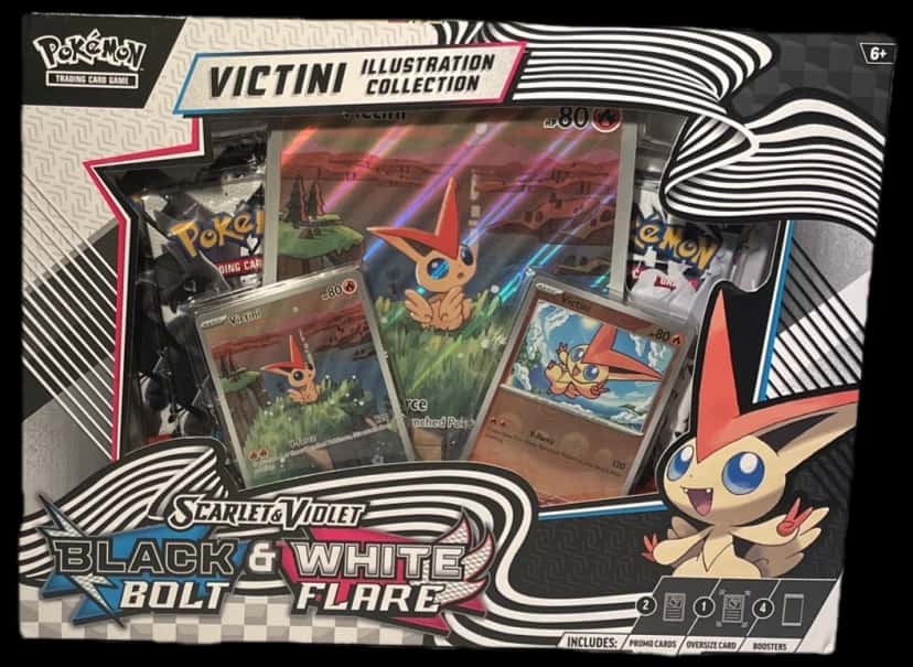 Black Bolt & White Flare Victini Illustration Collection collection box [ja]