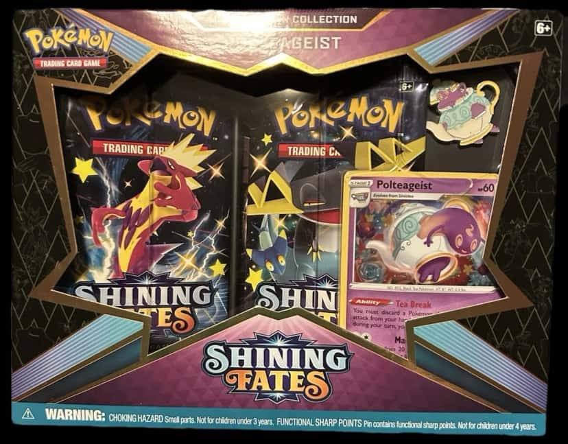 Shining Fates Polteageist Mad Party Pin Collection collection box