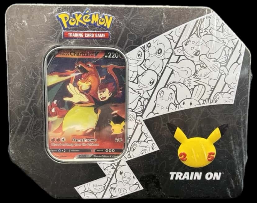 Celebrations Large Tin Lances Charizard V tin