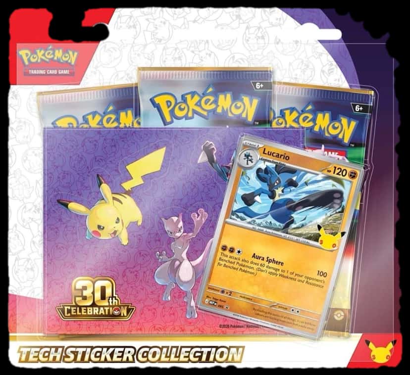 30Th Celebration Tech Sticker blister multipack