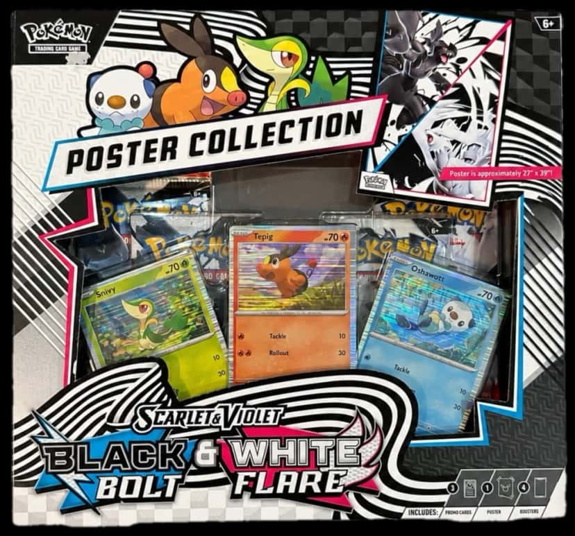 Black & White Black Bolt & White Flare Poster Collection collection box