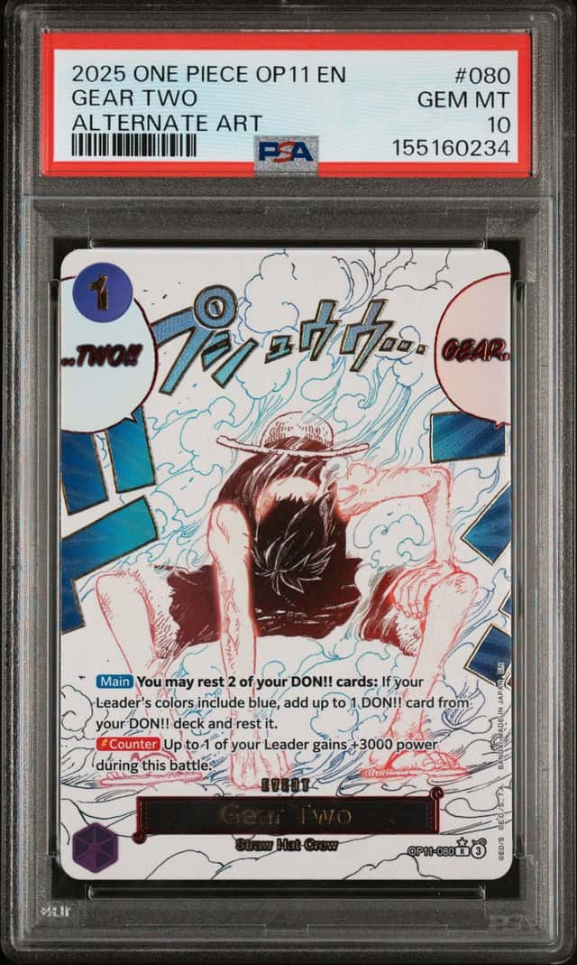 2025 One Piece A Fist of Divine Speed Alternate Art Gear Two #OP11-080