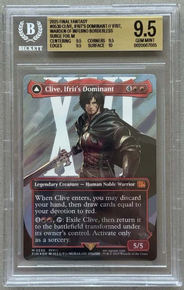 Clive, Ifrit's Dominant // Ifrit, Warden of Inferno BORDERLESS SURGE FOIL M