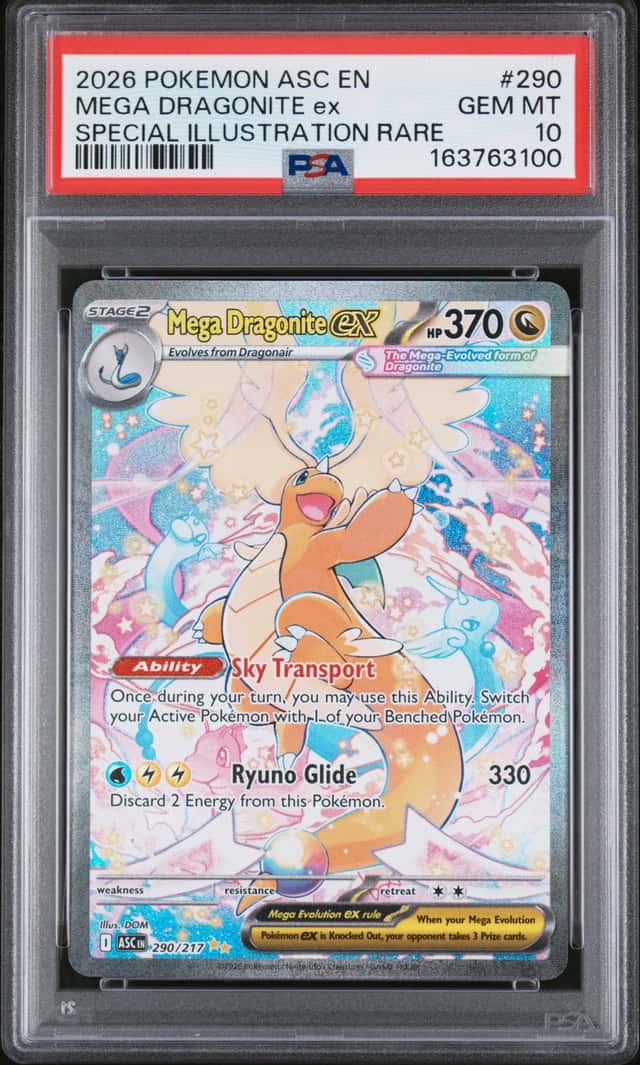 2026 Pokemon Mega Evolution Ascended Heroes Special Illustration Rare Mega Dragonite Ex #290