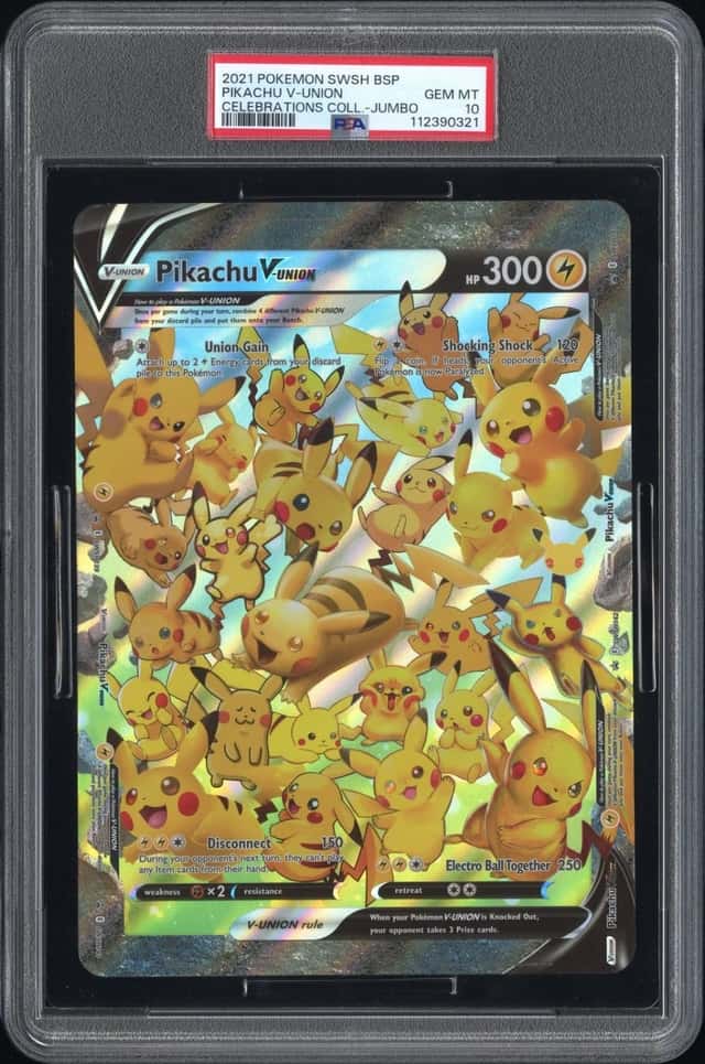 2021 POKEMON SWSH BLACK STAR PROMO PIKACHU V-UNION PSA 10
