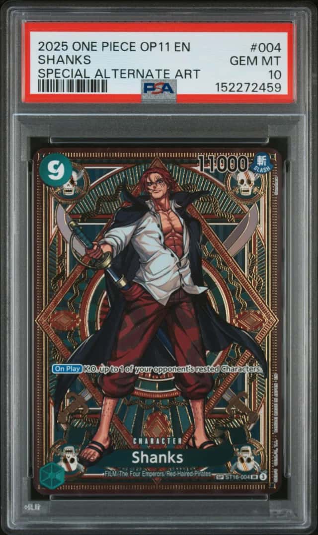 Namco One Piece CCG Shanks SP ST16-004 Foil Super Rare EN PSA 10