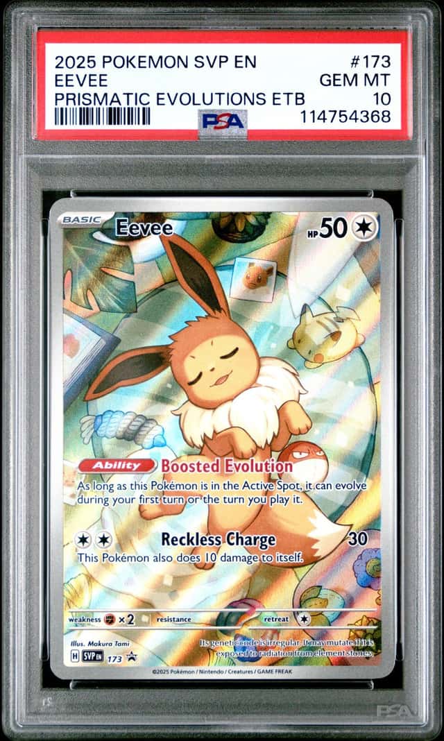 Pokémon Eevee TCG 173 Holo Promo Prismatic Evolutions PSA 10