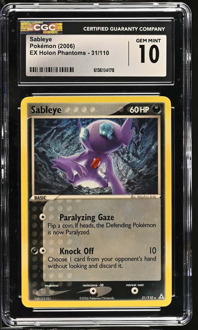 Sableye 31/110 ✰CGC 10✰ EX Holon Phantoms Regular, Vintage ✰ Pokemon • 2006