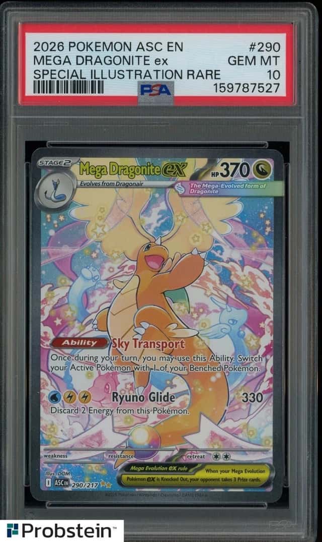 2026 Pokemon ASC EN Special Illustration Rare #290 Mega Dragonite ex PSA 10