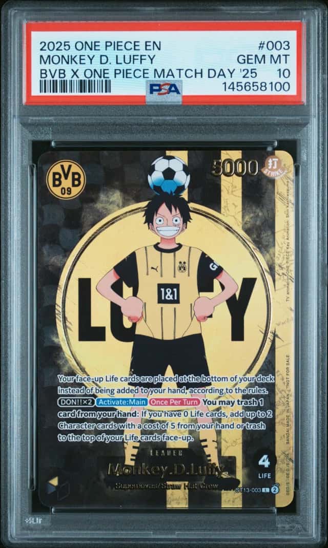 2025 One Piece X Bvb Collaboration Promo Match Day '25 Monkey D Luffy #ST13-003