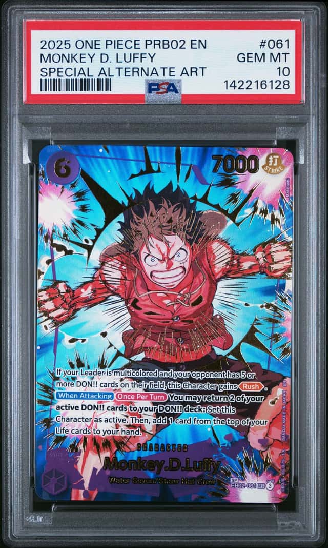 2025 One Piece PRB02 EN Special Alternate Art #061 Monkey D Luffy PSA 10