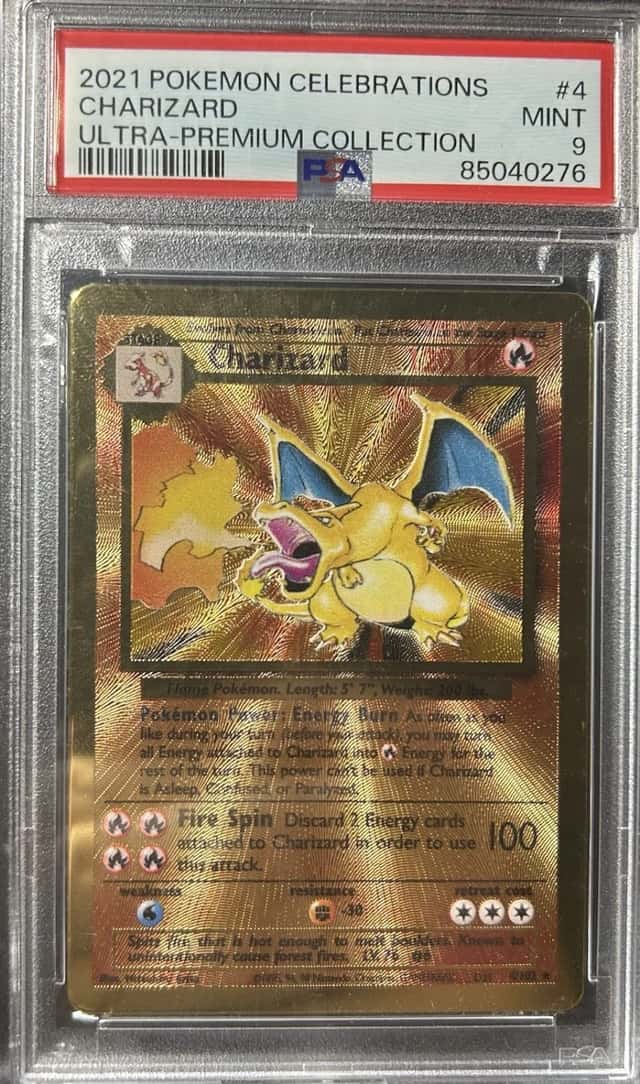 PSA 9 Metal Charizard 2021 Pokemon Celebrations Ultra Premium Collection